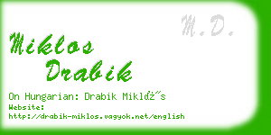 miklos drabik business card